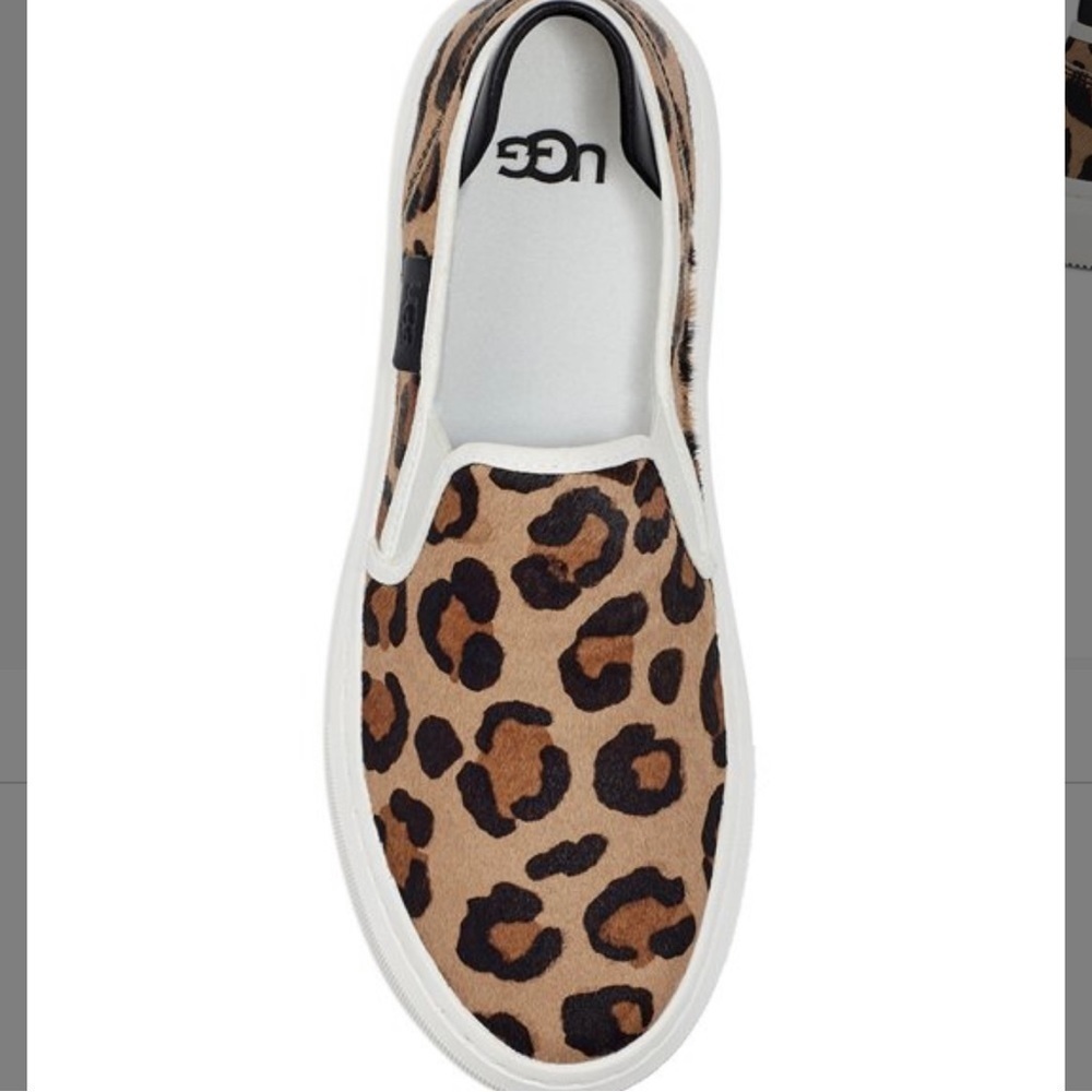New UGG Alameda Leopard Print Spotty Slip-On Sneakers Shoes - Women’s Size 6 - Picture 5 of 6
